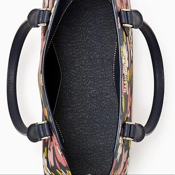 NWT KATE SPADE NEW YORK DARCY ROAD TRIP FLORA BLUE MULTI SMALL SATCHEL/BAG K6108 - Picture 3 of 12